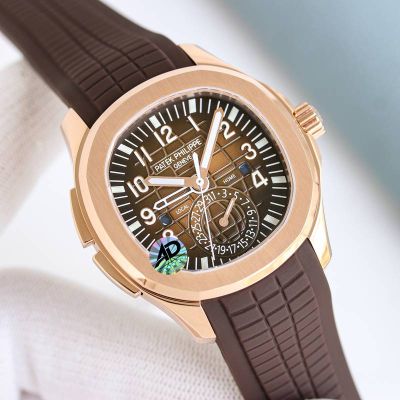 Patek Philippe Aquanaut 40.8mm Steel Case 9015 Movement Tropical Strap Watch
